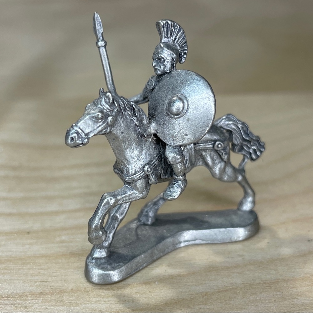 Vintage Ral Partha Pewter Mounted Roman Soldier with Spear PP 661